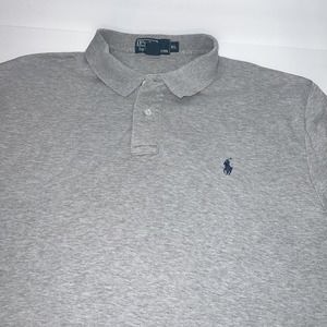 Polo Ralph Lauren Men's Gray Short Sleeve Golf Shirt Pony Classic Cotton Size XL